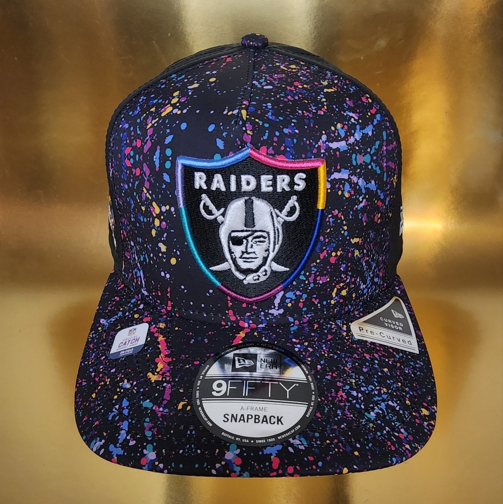 Las Vegas Raiders New Era NFL Crucial Catch 9Fifty A Frame Pre Curved Snapback